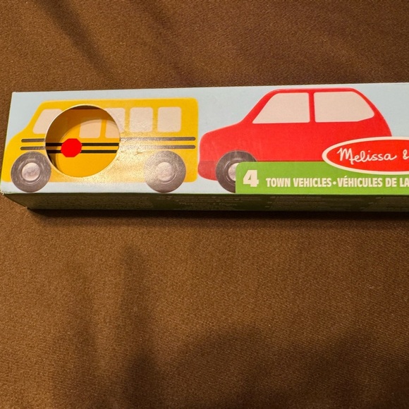 BNIB Melissa and Doug Four Wooden Town Vehicles Fast Shipping! - Picture 6 of 11